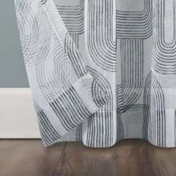 Archaeo Art Deco Curves Linen Blend Window Curtain 10 Archaeo Art Deco Curves Linen Blend Window Curtain -Greenland Home Fashions Shop 5580552 ALT3