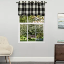 Sweet Home Collection Courtyard Grommet Plaid Valance