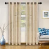 Superior Embroidered Moroccan Sheer Set Of 2 Window Curtain Panels -Greenland Home Fashions Shop 5615893 Beige