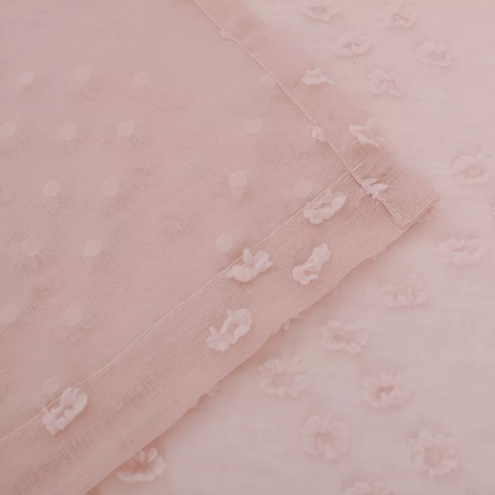 Superior Poppy Sheer Set Of 2 Grommet Top Window Curtain Panels 5 Superior Poppy Sheer Set Of 2 Grommet Top Window Curtain Panels - Image 3