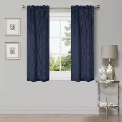 Superior Embroidered Set Of 2 Scroll Sheer Grommet Window Curtain Panels -Greenland Home Fashions Shop 5615915 ALT4
