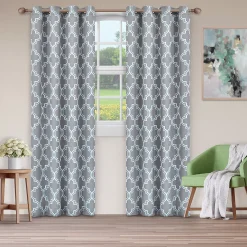 Superior Bohemian Trellis Set Of 2 Printed Blackout Grommet Window Curtain Panels