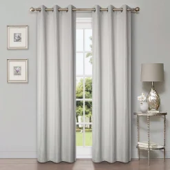 Superior Linen Insulated Thermal Blackout Grommet Set Of 2 Window Curtain Panels