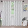 Superior Lotus Jacquard Pair Of 2 Window Curtain Panels -Greenland Home Fashions Shop 5622266 Light Gray