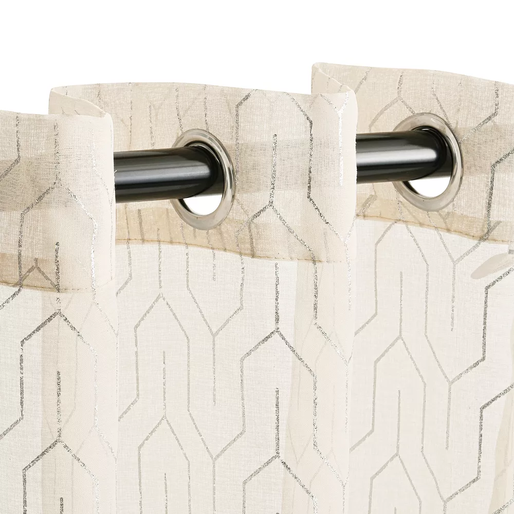 Superior Dalisto Rope Set Of 2 Textured Sheer Window Curtain Panels 6 Superior Dalisto Rope Set Of 2 Textured Sheer Window Curtain Panels - Image 4