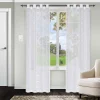 Superior Elegant Diamond Sheer Pair Of 2 Grommet Window Curtain Panels 2 Superior Elegant Diamond Sheer Pair Of 2 Grommet Window Curtain Panels -Greenland Home Fashions Shop 5622275 White