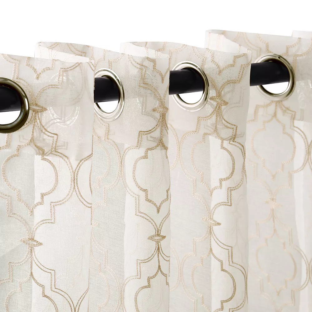 Superior Imperial Trellis Thermal Insulated Pair Of 2 Blackout Window Curtain Panels 4 Superior Imperial Trellis Thermal Insulated Pair Of 2 Blackout Window Curtain Panels - Image 3