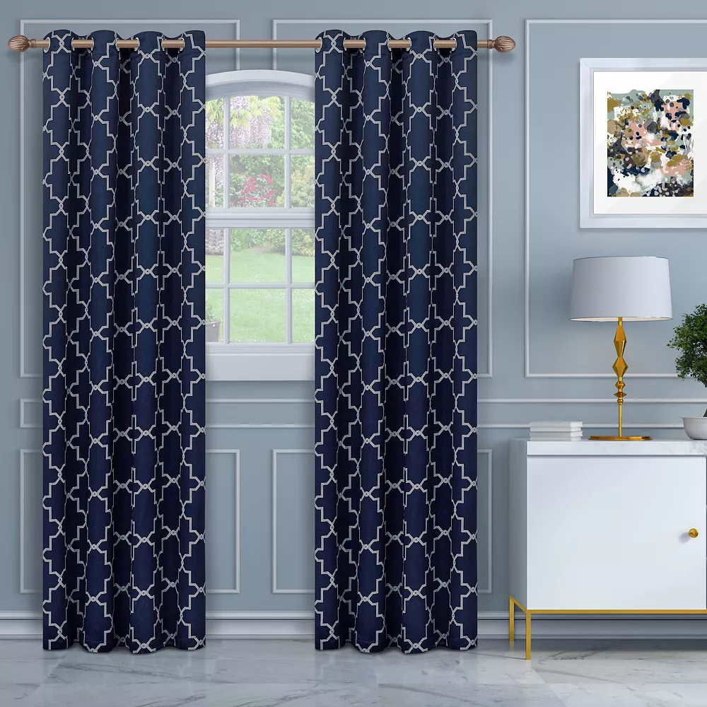 Superior Imperial Trellis Thermal Insulated Pair Of 2 Blackout Window Curtain Panels 2 Superior Imperial Trellis Thermal Insulated Pair Of 2 Blackout Window Curtain Panels