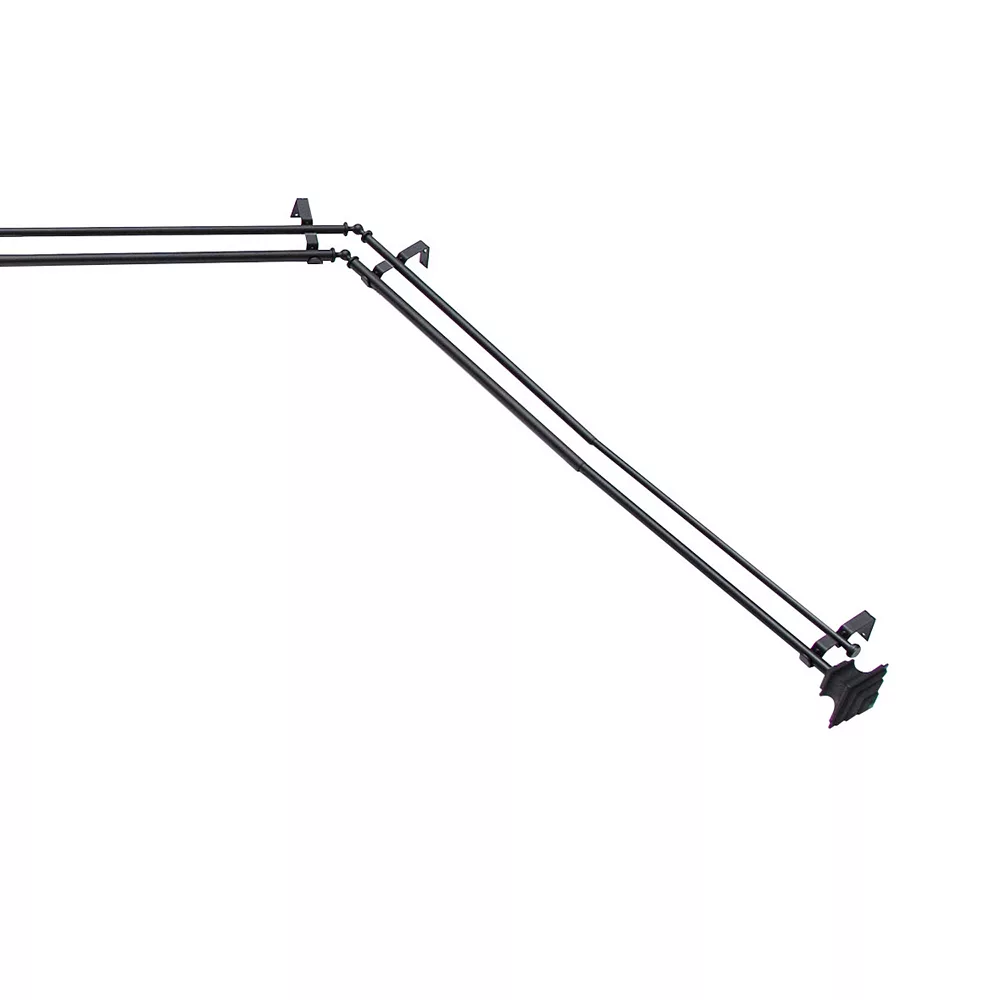 Kenney® Mission ¾” Decorative Bay Window Double Curtain Rod 3 Kenney® Mission ¾” Decorative Bay Window Double Curtain Rod