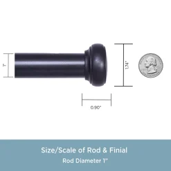 Kenney® Weaver 1” Standard Decorative Window Curtain Rod -Greenland Home Fashions Shop 5639590 ALT98