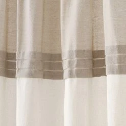 Lush Décor Lush Decor Farmhouse Faux Linen Pair Of 2 Colorblock Pleated Window Curtain Panels -Greenland Home Fashions Shop 5646460 ALT3