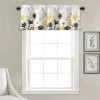 Lush Décor Lush Decor Zuri Flora Light Filtering Valance -Greenland Home Fashions Shop 5649531 Yellow Gray
