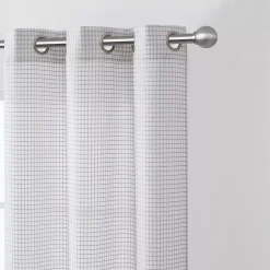 Modern Elements Hannah Grid Waffle Light Filtering Set Of 2 Window Curtain Panels 6 Modern Elements Hannah Grid Waffle Light Filtering Set Of 2 Window Curtain Panels -Greenland Home Fashions Shop 5650292 ALT