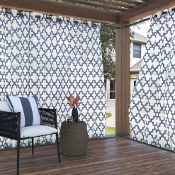 Sun Zero Ria Indoor/Outdoor Trellis Window Curtain