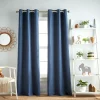 Dream Factory Harper Set Of 2 Window Curtain Panels 2 Dream Factory Harper Set Of 2 Window Curtain Panels -Greenland Home Fashions Shop 5667822 Denim