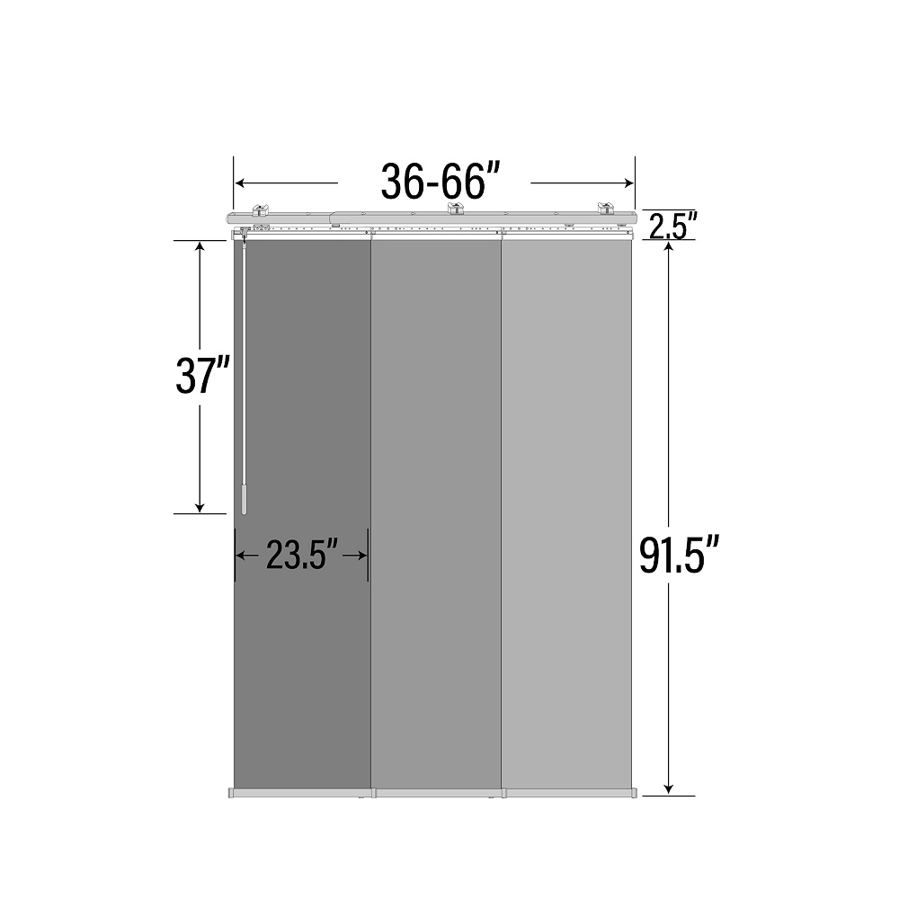 Rod Desyne Lotus 3-Panel Single Rail Panel Track Room Extendable Divider 6 Rod Desyne Lotus 3-Panel Single Rail Panel Track Room Extendable Divider - Image 4