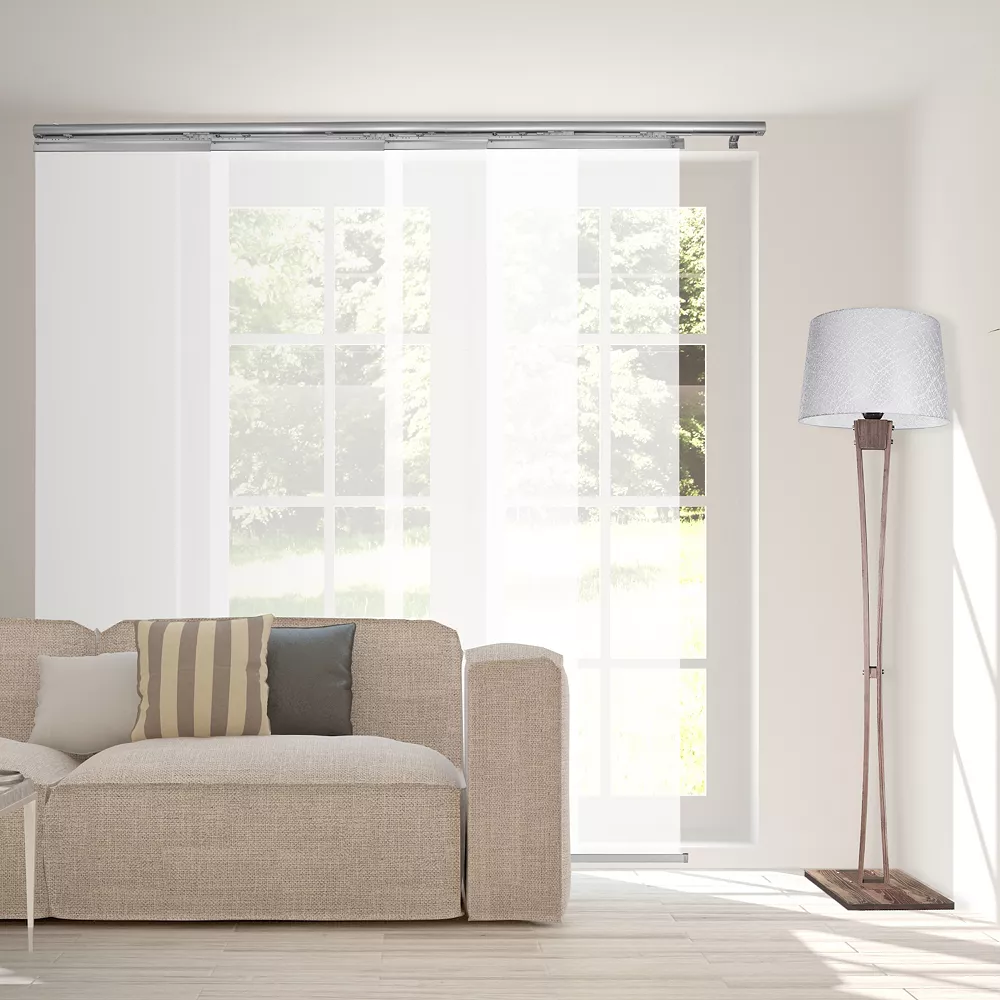 Rod Desyne Winter 4-Panel Single Rail Panel Track Room Extendable Divider 3 Rod Desyne Winter 4-Panel Single Rail Panel Track Room Extendable Divider