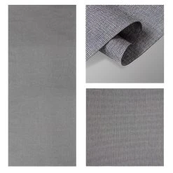 Rod Desyne Woven Gray 4-Panel Single Rail Panel Track Room Extendable Divider -Greenland Home Fashions Shop 5674301 ALT