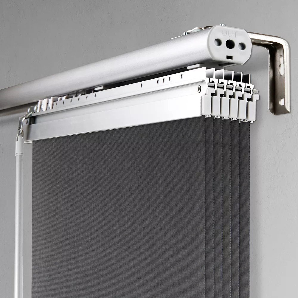 Rod Desyne Woven Gray 6-Panel Single Rail Panel Track Room Extendable Divider 6 Rod Desyne Woven Gray 6-Panel Single Rail Panel Track Room Extendable Divider - Image 4