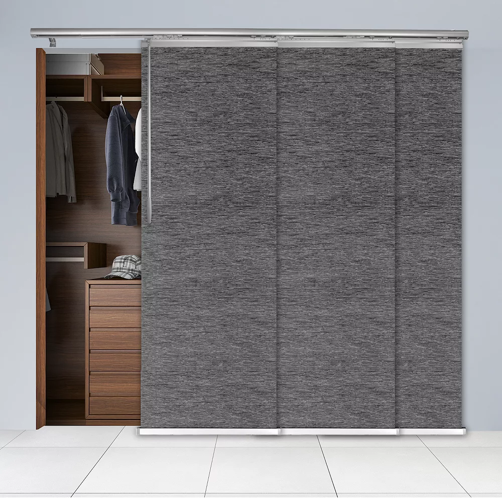 Rod Desyne Charcoal Camo 3-Panel Single Rail Panel Track Room Extendable Divider 3 Rod Desyne Charcoal Camo 3-Panel Single Rail Panel Track Room Extendable Divider