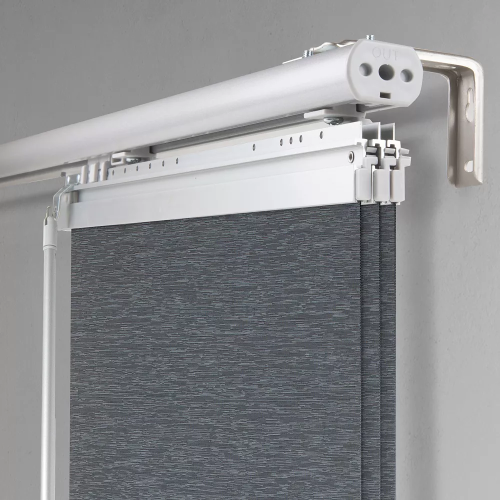 Rod Desyne Charcoal Camo 3-Panel Single Rail Panel Track Room Extendable Divider 7 Rod Desyne Charcoal Camo 3-Panel Single Rail Panel Track Room Extendable Divider - Image 5