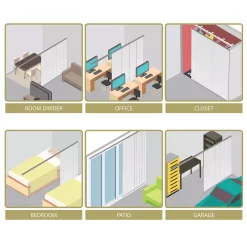 Rod Desyne Embroidered Chiffon 6-Panel Single Rail Panel Track Room Extendable Divider 11 Rod Desyne Embroidered Chiffon 6-Panel Single Rail Panel Track Room Extendable Divider -Greenland Home Fashions Shop 5674326 ALT4