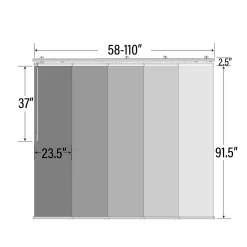 Rod Desyne Embroidered Cadet 5-Panel Single Rail Panel Track Room Extendable Divider -Greenland Home Fashions Shop 5674337 ALT3