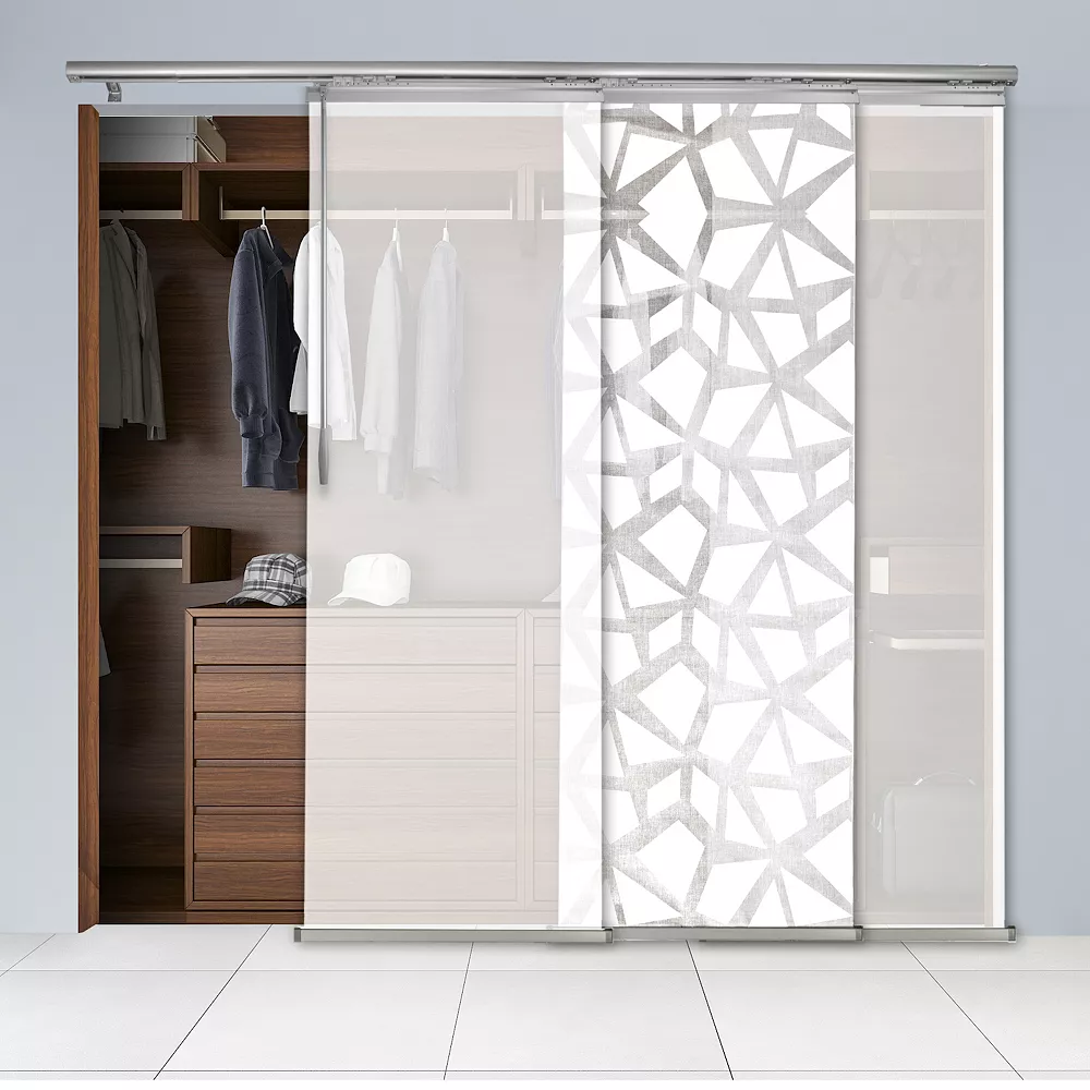 Rod Desyne 3-Panel Single Rail Panel Track Room Extendable Divider 3 Rod Desyne 3-Panel Single Rail Panel Track Room Extendable Divider