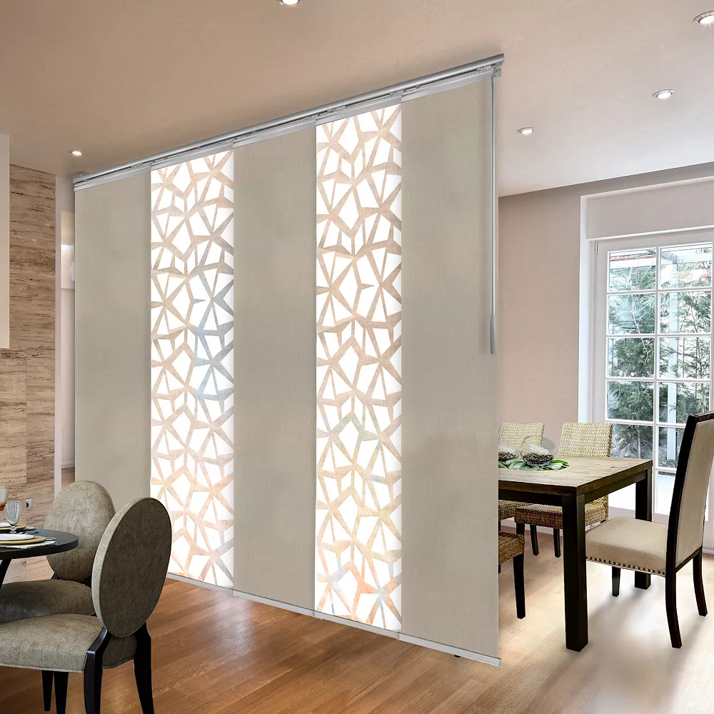 Rod Desyne 5-Panel Single Rail Panel Track Room Extendable Divider 3 Rod Desyne 5-Panel Single Rail Panel Track Room Extendable Divider