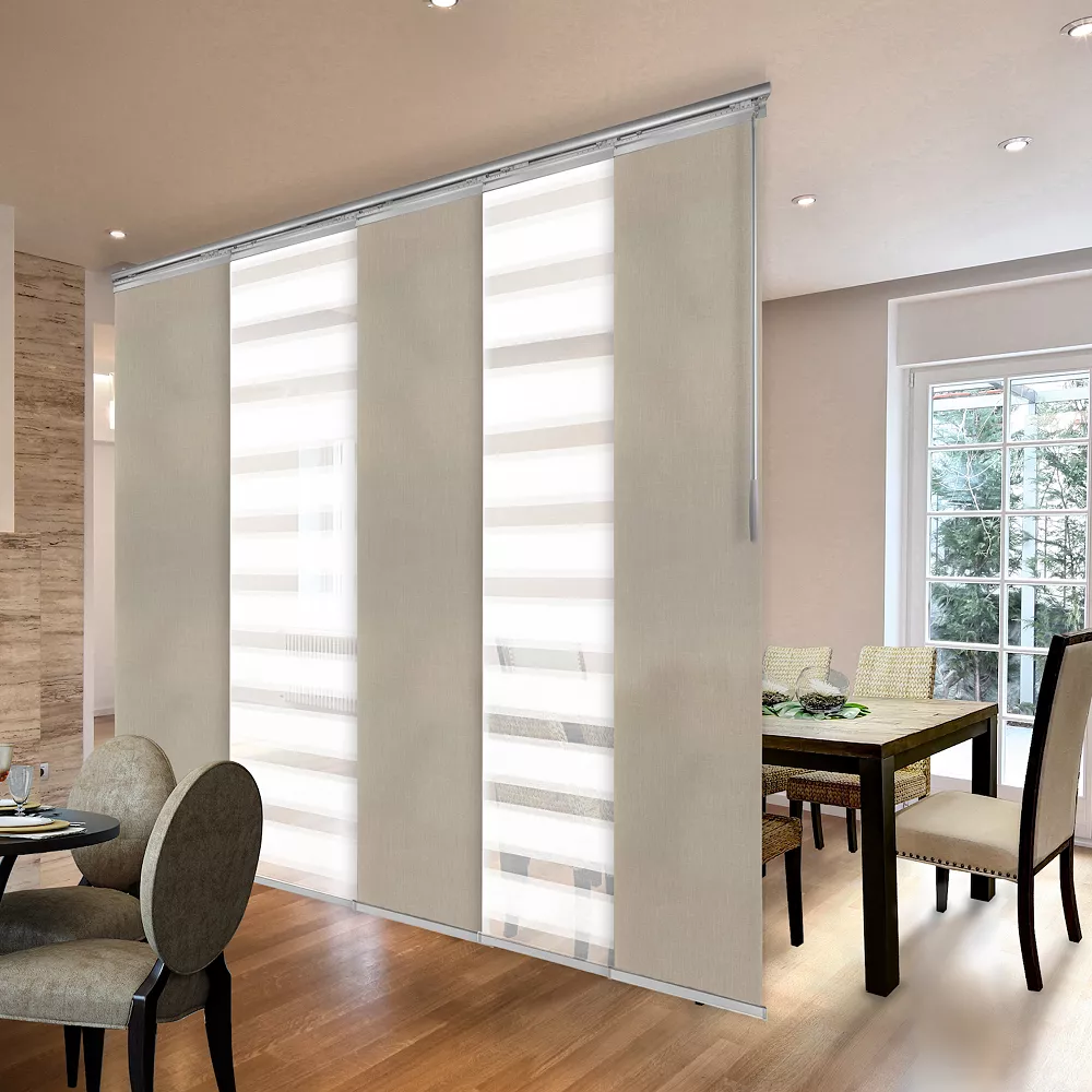 Rod Desyne 5-Panel Single Rail Panel Track Room Extendable Divider 3 Rod Desyne 5-Panel Single Rail Panel Track Room Extendable Divider