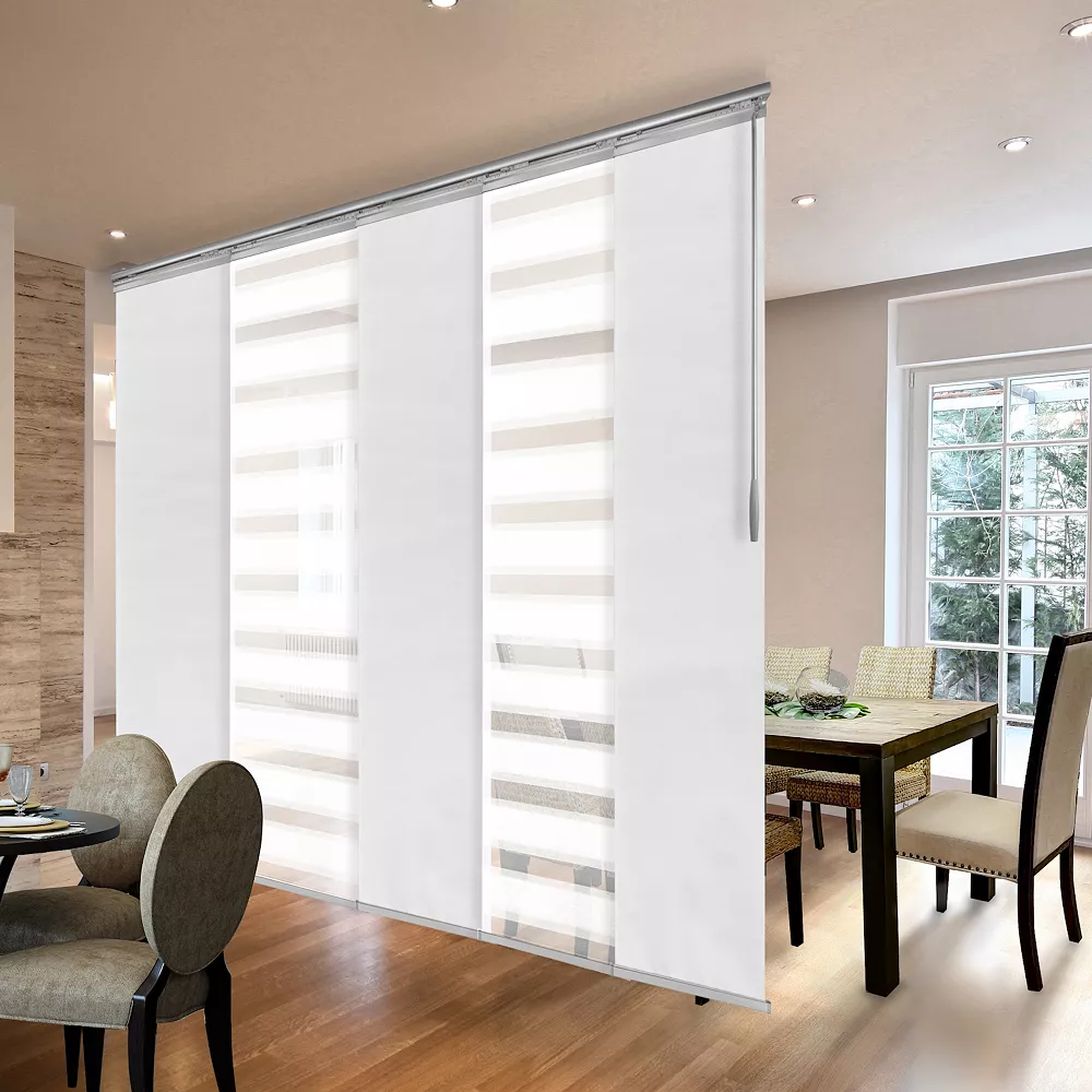 Rod Desyne 5-Panel Single Rail Panel Track Room Extendable Divider 3 Rod Desyne 5-Panel Single Rail Panel Track Room Extendable Divider