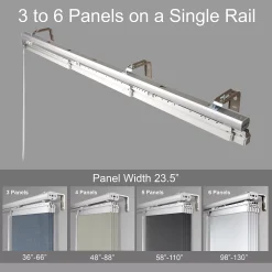 Rod Desyne 6-Panel Single Rail Panel Track Room Extendable Divider 10 Rod Desyne 6-Panel Single Rail Panel Track Room Extendable Divider -Greenland Home Fashions Shop 5674403 ALT2