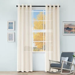 Superior Cormac Printed Sheer Pair Of 2 Grommet Window Curtain Panels