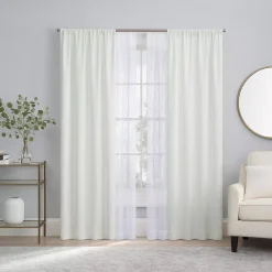 The Big One® 4-pack Vanessa With Willow Sheer Embroidery Window Curtain Set