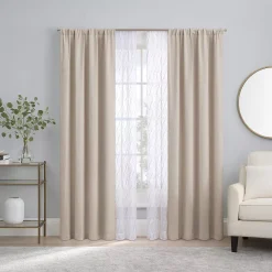 The Big One® Vanessa With Kasia Sheer Embroidery Set Of 4 Window Curtain Panels