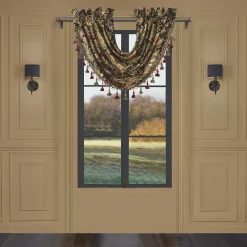 Five Queens Court Stefania Window Waterfall Valance -Greenland Home Fashions Shop 5730884 ALT