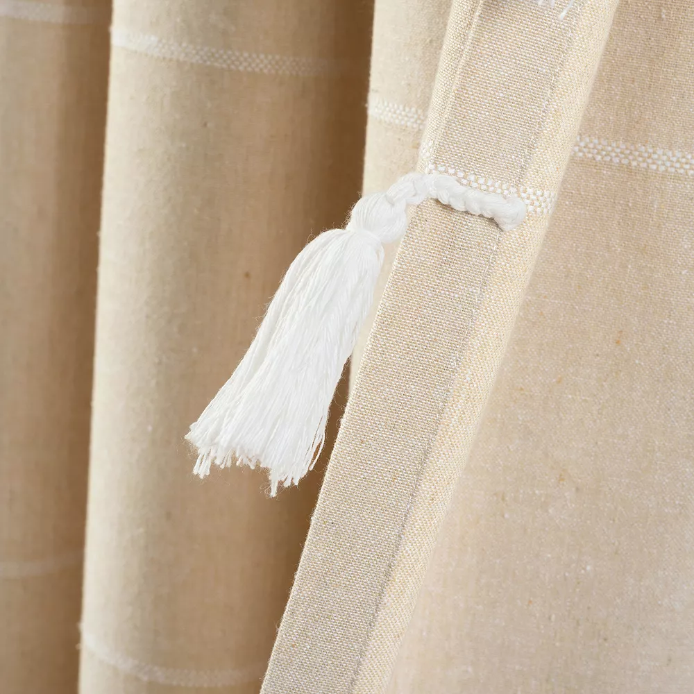 Lush Décor Lush Decor Set Of 2 Farmhouse Boho Stripe Window Curtain Panels 6 Lush Décor Lush Decor Set Of 2 Farmhouse Boho Stripe Window Curtain Panels - Image 4