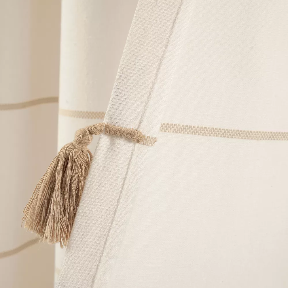 Lush Décor Lush Decor Set Of 2 Farmhouse Boho Stripe Window Curtain Panels 7 Lush Décor Lush Decor Set Of 2 Farmhouse Boho Stripe Window Curtain Panels - Image 5