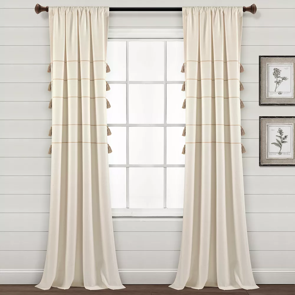Lush Décor Lush Decor Set Of 2 Farmhouse Boho Stripe Window Curtain Panels 3 Lush Décor Lush Decor Set Of 2 Farmhouse Boho Stripe Window Curtain Panels