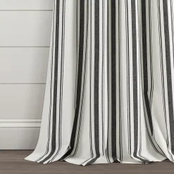Lush Décor Lush Decor Set Of 2 Farmhouse Stripe Yarn Dyed Cotton Window Curtain Panels -Greenland Home Fashions Shop 5739260 ALT3