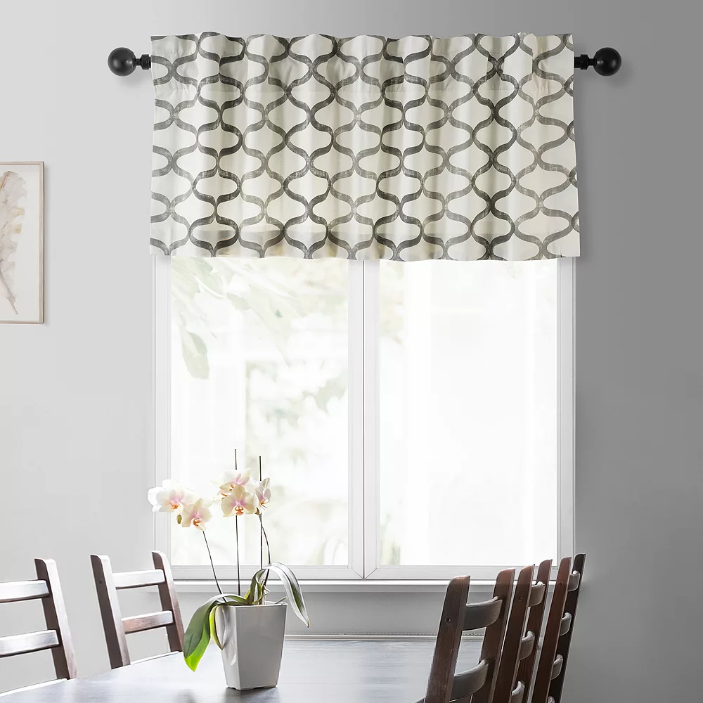EFF Illusions Printed Cotton Window Valance, 50" X 19", Illusions Silver Gray 7 EFF Illusions Printed Cotton Window Valance, 50" X 19", Illusions Silver Gray - Image 5