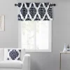 EFF Ikat Printed Cotton Window Valance, 50" X 19", Ikat Blue -Greenland Home Fashions Shop 5755804