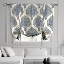 EFF Arabesque Printed Cotton Tie-Up Window Shade, 46" X 63"