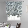 EFF Ellis Printed Cotton Tie-Up Window Shade, 46" X 63", Ellis Blue