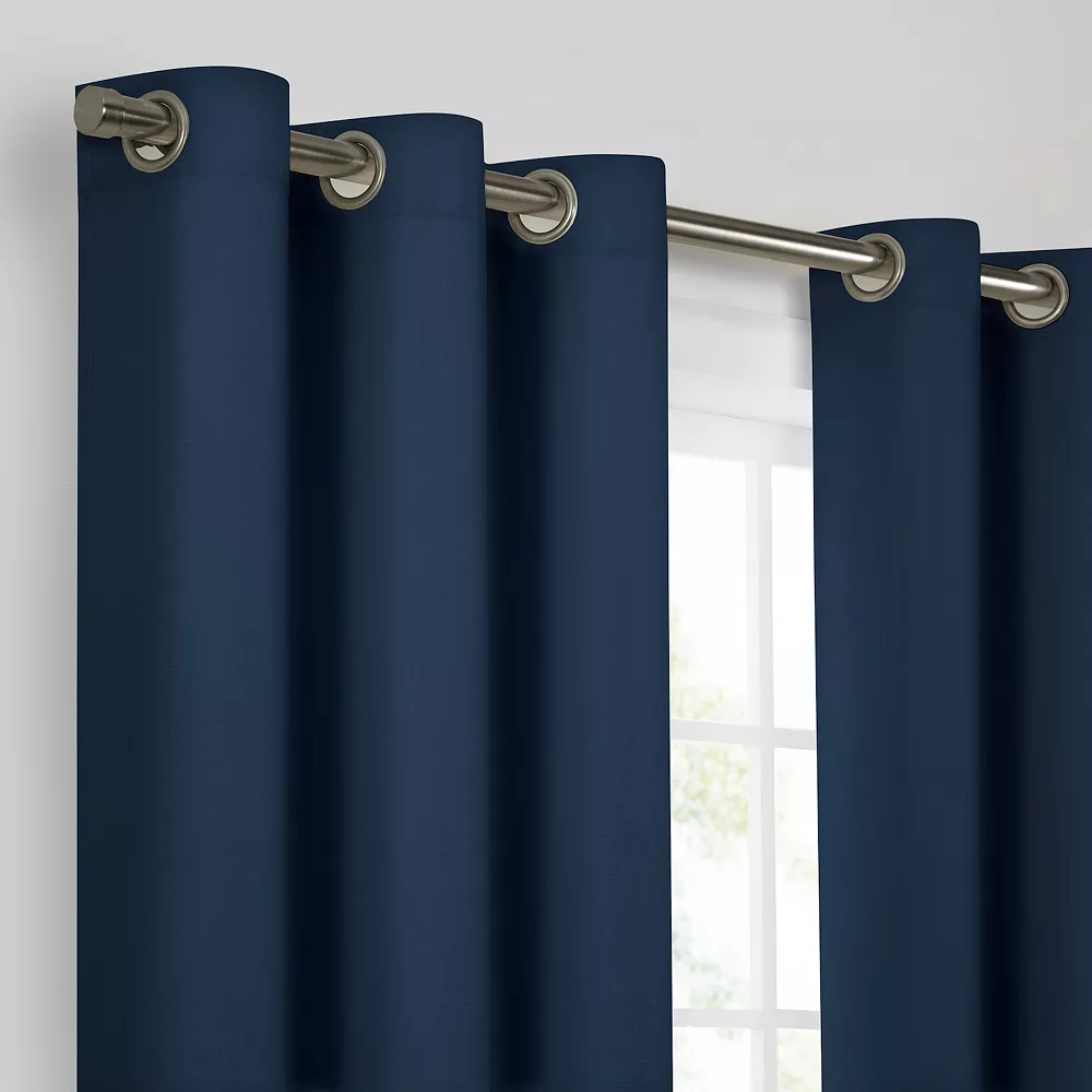 Eclipse Kendall Grommet Solid Textured Thermaback Blackout Window Curtain Panel 4 Eclipse Kendall Grommet Solid Textured Thermaback Blackout Window Curtain Panel - Image 2