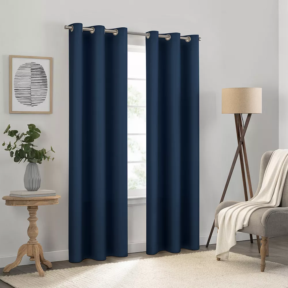 Eclipse Kendall Grommet Solid Textured Thermaback Blackout Window Curtain Panel 8 Eclipse Kendall Grommet Solid Textured Thermaback Blackout Window Curtain Panel - Image 6