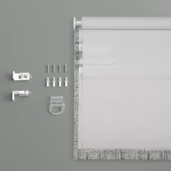 Sun Zero Talmage Tonal Geometric 100% Blackout Cordless Roman Shade 64" Length -Greenland Home Fashions Shop 5774393 ALT3