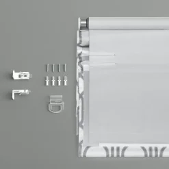 Sun Zero Detour Modern Trellis 100% Blackout Cordless Roman Shade 64" Length -Greenland Home Fashions Shop 5774394 ALT5