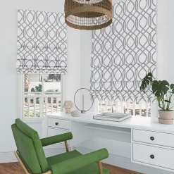 Sun Zero Detour Modern Trellis 100% Blackout Cordless Roman Shade 64" Length -Greenland Home Fashions Shop 5774394 ALT6