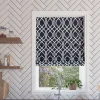 Sun Zero Detour Modern Trellis 100% Blackout Cordless Roman Shade 64" Length 2 Sun Zero Detour Modern Trellis 100% Blackout Cordless Roman Shade 64" Length -Greenland Home Fashions Shop 5774394 Navy